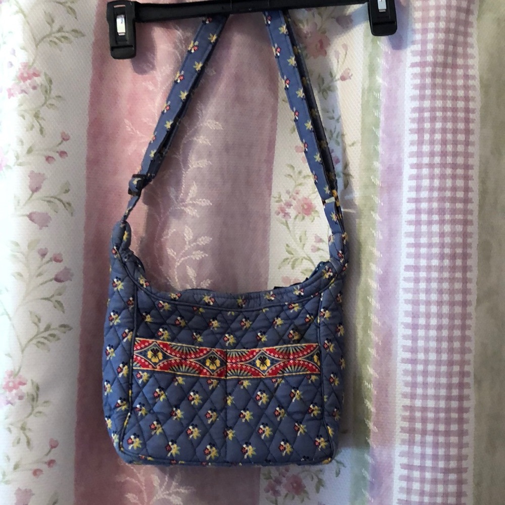 Blue Floral Printed Vera Bradley Handbag Purse